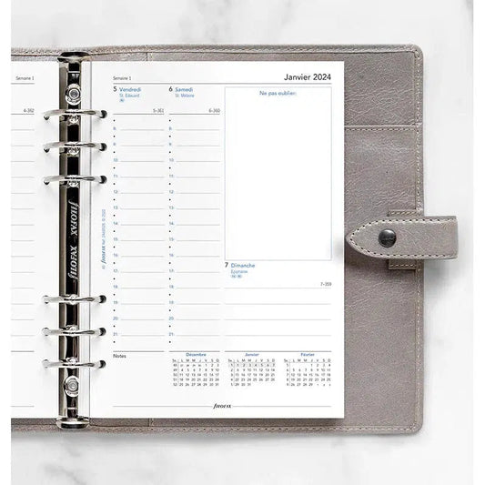 FFX A5 Recharge Semaine/2Pages Verticale FR-Recharge-Filofax-2024-Papeterie du Dôme