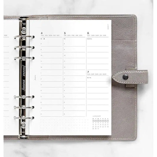 FFX A5 Semaine/2 Pages Verticale Minimal-Recharge-Filofax-2024-Papeterie du Dôme