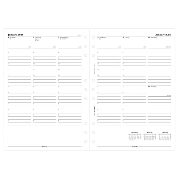 FFX Desk Agenda Semaine/2Pages GB FILOFAX-Recharge Agenda-Filofax-Papeterie du Dôme