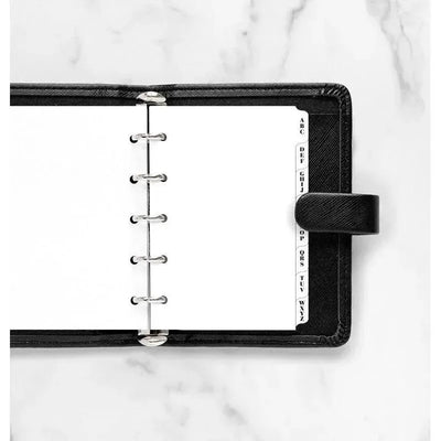 FFX Mini Accessoire Alphabétique 3 Lettres Blanc-Recharge Agenda-Filofax-Papeterie du Dôme