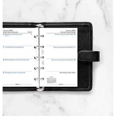 FFX Mini Agenda S/2P 4 Langues-Recharge Agenda-Filofax-Papeterie du Dôme