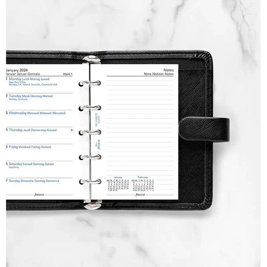 FFX Mini Semaine/1 page + notes-Recharge-Filofax-2024-Papeterie du Dôme