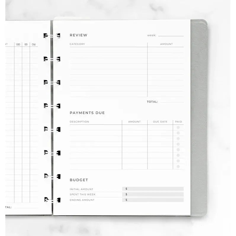 FFX Notebook A5 Expense Tracker-Recharge-Filofax-Papeterie du Dôme