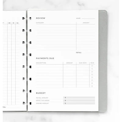 FFX Notebook A5 Expense Tracker-Recharge-Filofax-Papeterie du Dôme