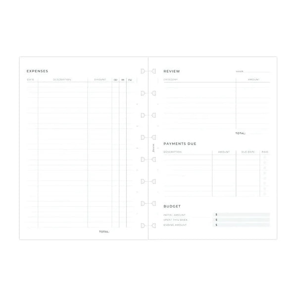 FFX Notebook A5 Expense Tracker-Recharge-Filofax-Papeterie du Dôme