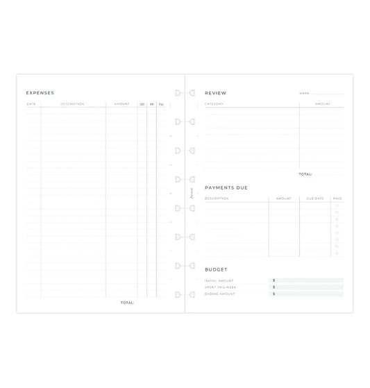 FFX Notebook A5 Expense Tracker-Recharge-Filofax-Papeterie du Dôme