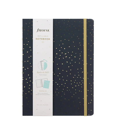 FFX Notebook Confetti A5-Notebook A5-Filofax-Charcoal-Papeterie du Dôme