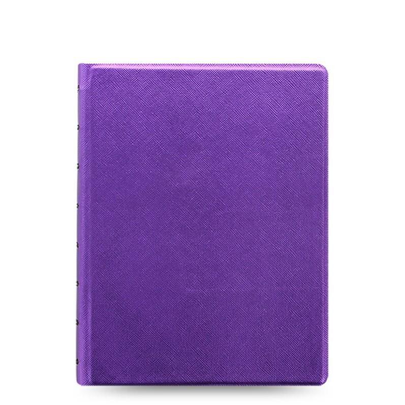 FFX Notebook Saffiano Metallics A5-Notebook A5-Filofax-Violet-Papeterie du Dôme