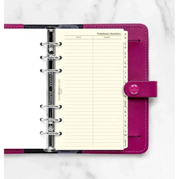 FFX Personal A-Z Slimline Index Creme-Recharge-Filofax-Papeterie du Dôme