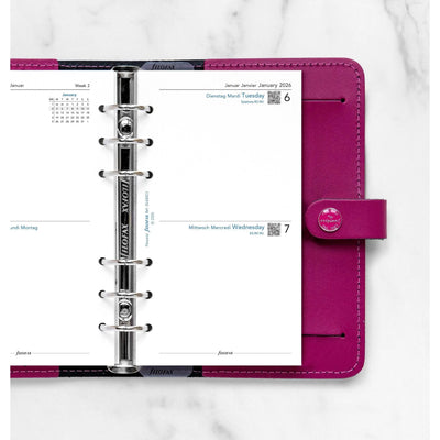 FFX Personal Agenda 2Jours/Page 3 Langues FILOFAX-Recharge-Filofax-Papeterie du Dôme