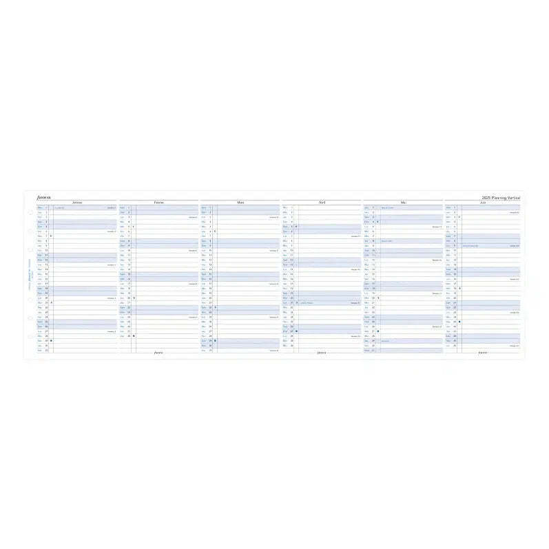 FFX Personal Agenda Planning Vertical FR-Recharge-Filofax-Papeterie du Dôme