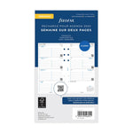 FFX Personal Agenda Semaine/2 Pages Horizontal avec Heures FR FILOFAX-Recharge-Filofax-Papeterie du Dôme