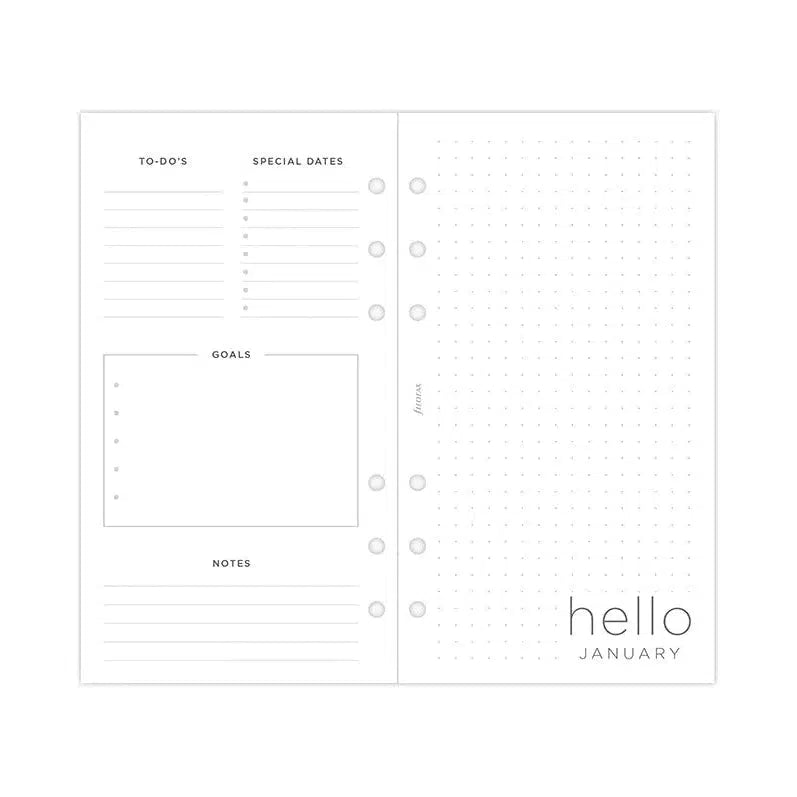 FFX Personal Agenda Semaine/2 Pages Minimal FILOFAX-Recharge-Filofax-Papeterie du Dôme