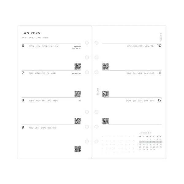 FFX Personal Agenda Semaine/2 Pages Minimal-Recharge-Filofax-Papeterie du Dôme