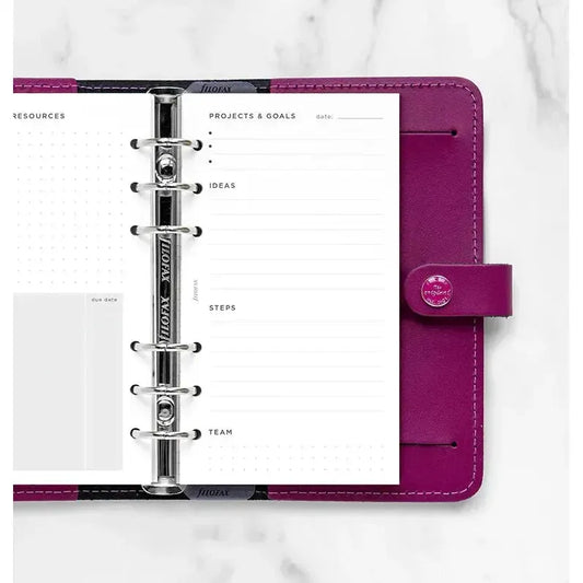 FFX Personal Projects & Goals Tracker-Recharge-Filofax-Papeterie du Dôme