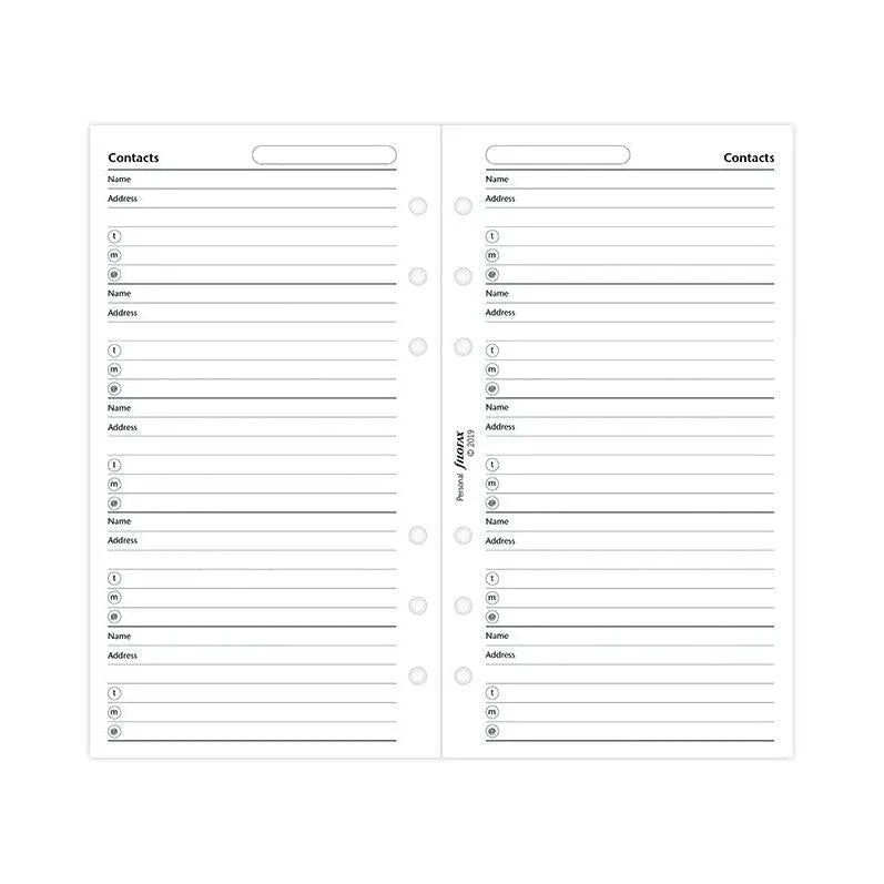 FFX Personal Recharge Adresses x100-Recharge-Filofax-Papeterie du Dôme