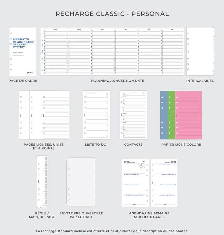 FFX Personal Saffiano Metallic-Organiseur-Filofax-Papeterie du Dôme