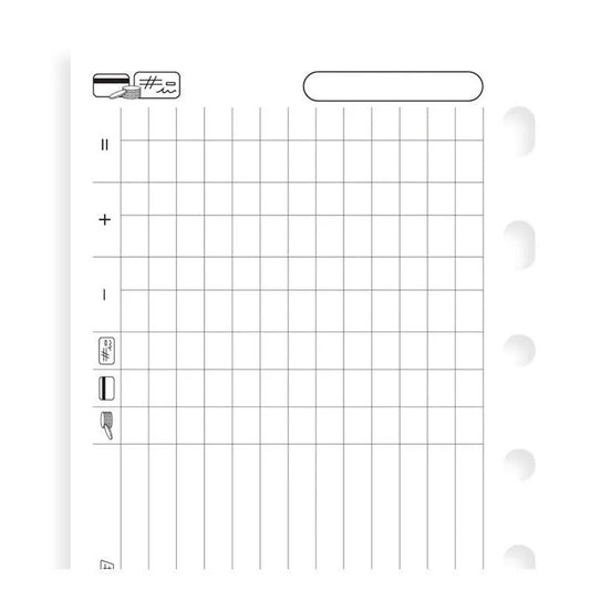 FFX Pocket Accessoire Feuilles Finances Symboles FILOFAX-Recharge-Filofax-Papeterie du Dôme