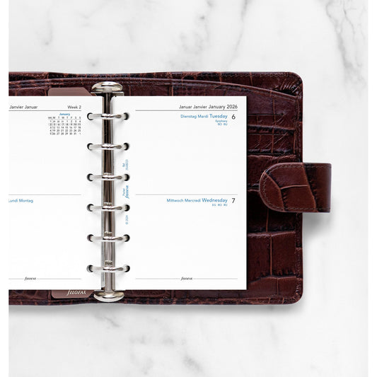 FFX Pocket Agenda 2Jours/Page sans heures FILOFAX-Recharge-Filofax-Papeterie du Dôme