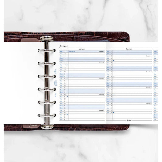 FFX Pocket Agenda Planning Vertical en Français FILOFAX-Recharge-Filofax-Papeterie du Dôme