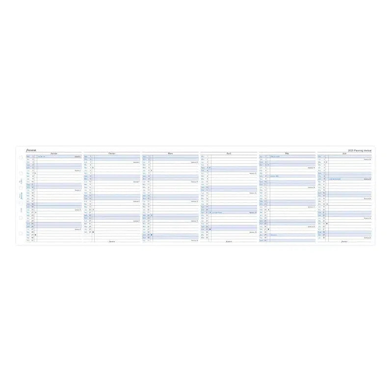 FFX Pocket Agenda Planning Vertical en Français FILOFAX-Recharge-Filofax-Papeterie du Dôme