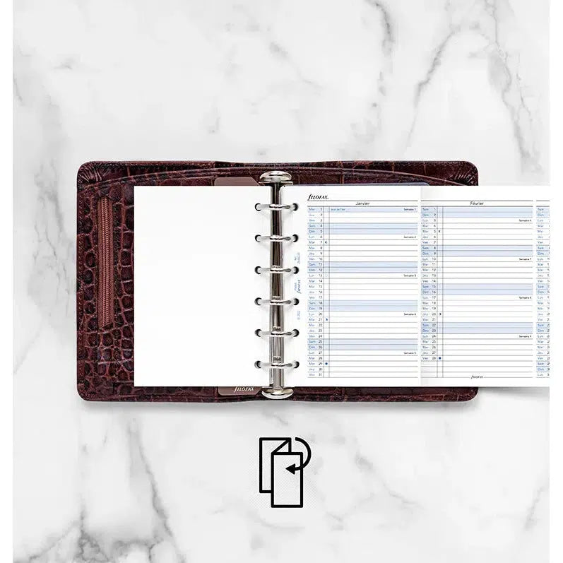 FFX Pocket Agenda Planning Vertical en Français FILOFAX-Recharge-Filofax-Papeterie du Dôme