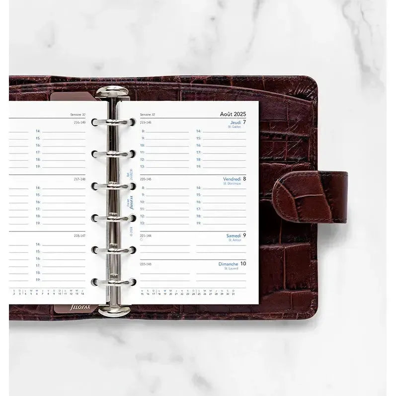 FFX Pocket Agenda Semaine sur Deux Pages Académique FILOFAX-Recharge-Filofax-Papeterie du Dôme