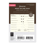 FFX Pocket Agenda semaine/1 page en 4 langues - crème FILOFAX-Recharge-Filofax-Papeterie du Dôme