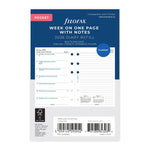 FFX Pocket Agenda semaine/1page + Notes 4 langues sans heures FILOFAX-Recharge Agenda-Filofax-2026-Papeterie du Dôme