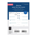 FFX Pocket Agenda semaine/2pages sans heures Blanches FILOFAX-Recharge-Filofax-2026-Papeterie du Dôme