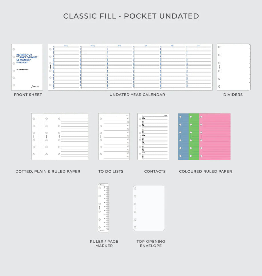 FFX Pocket Compact Zip Norfolk-Organiseur-Filofax-Papeterie du Dôme