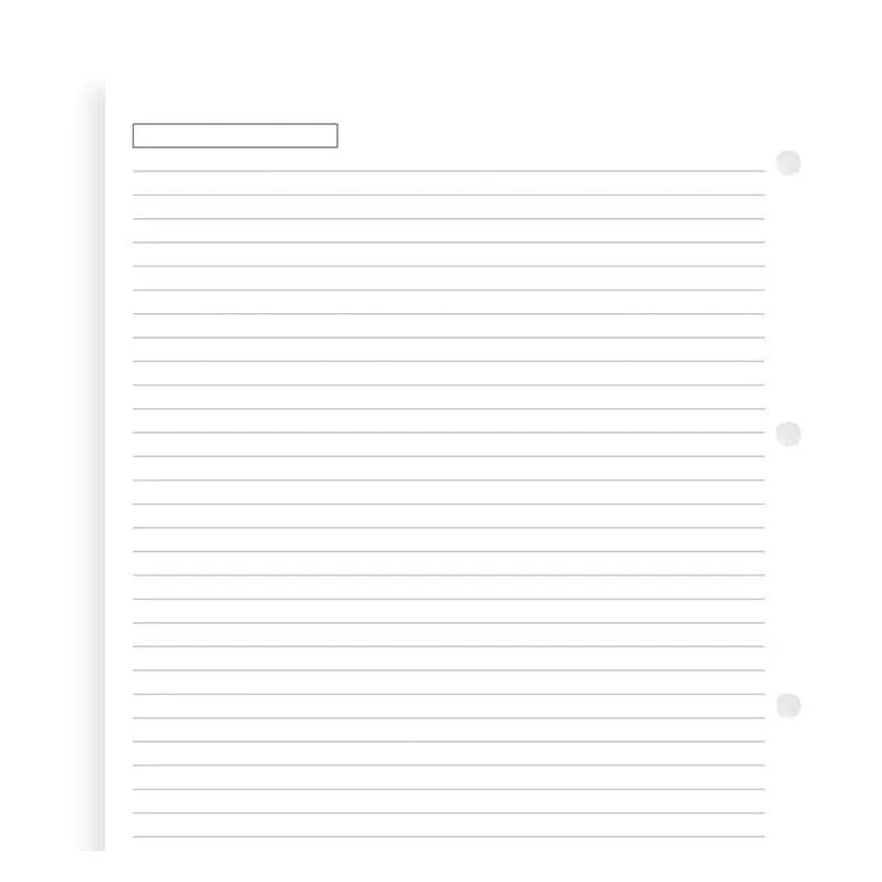 FFX Recharge A4 Feuilles Lignées Blanches-Recharge-Filofax-Papeterie du Dôme