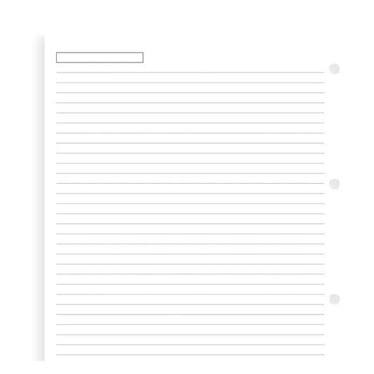 FFX Recharge A4 Feuilles Lignées Blanches-Recharge-Filofax-Papeterie du Dôme