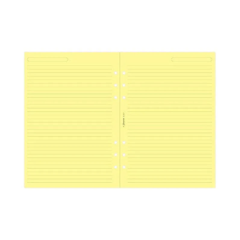 FFX Recharge A5 Feuilles Lignées Jaunes-Recharge-Filofax-Papeterie du Dôme