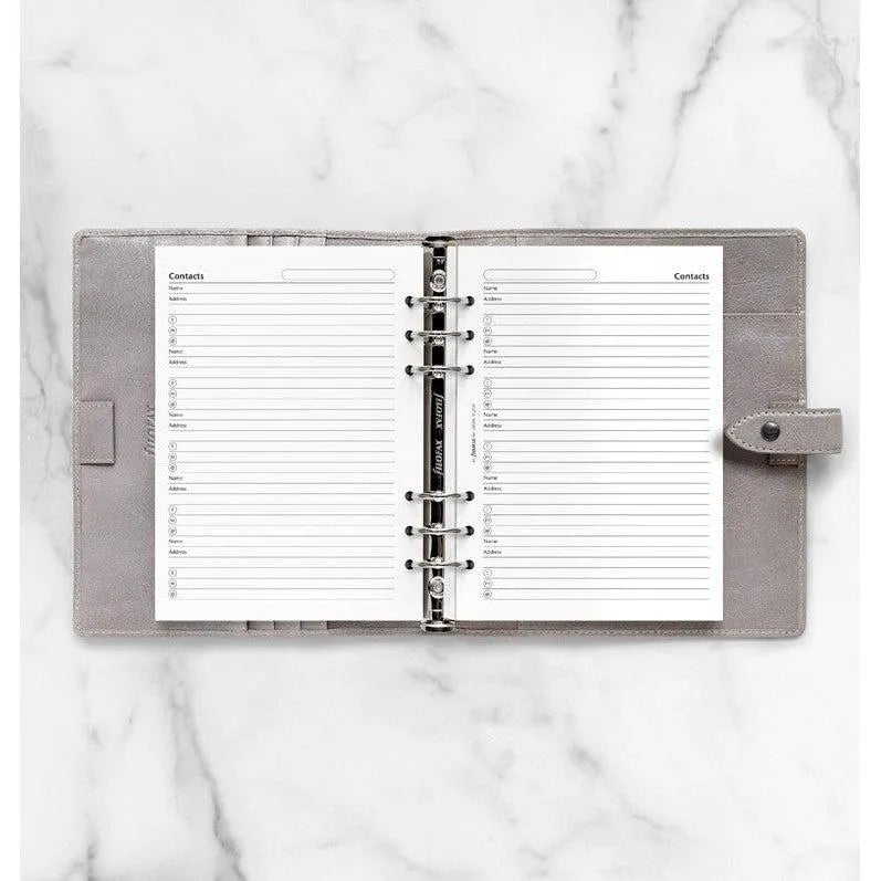 FFX Recharge A5 Nom/Adresse/Tel/Fax GB-Recharge-Filofax-Papeterie du Dôme