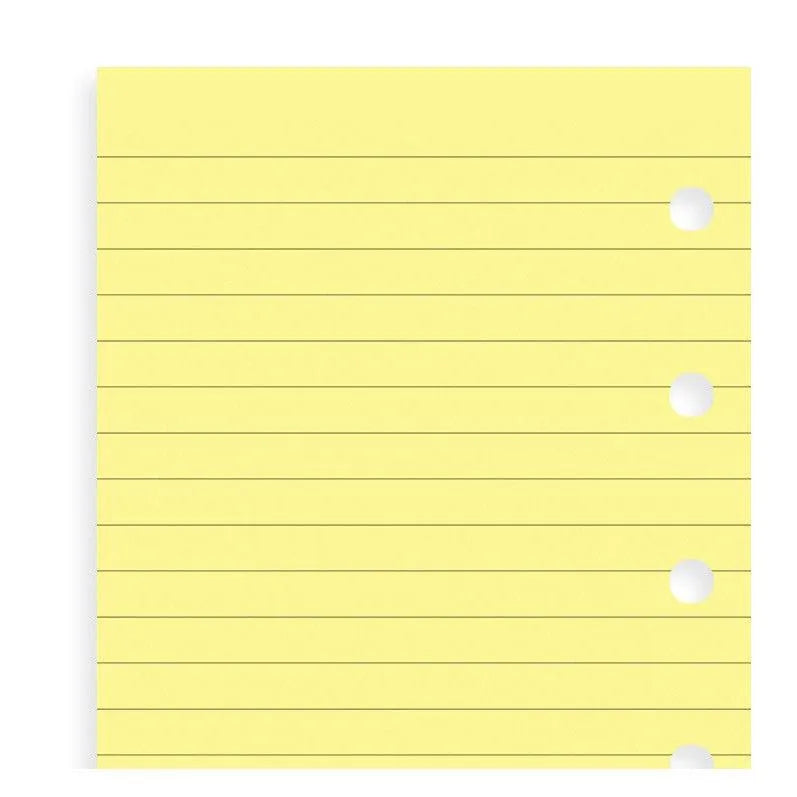 FFX Recharge Mini Feuilles Lignées Jaunes-Recharge-Filofax-Papeterie du Dôme