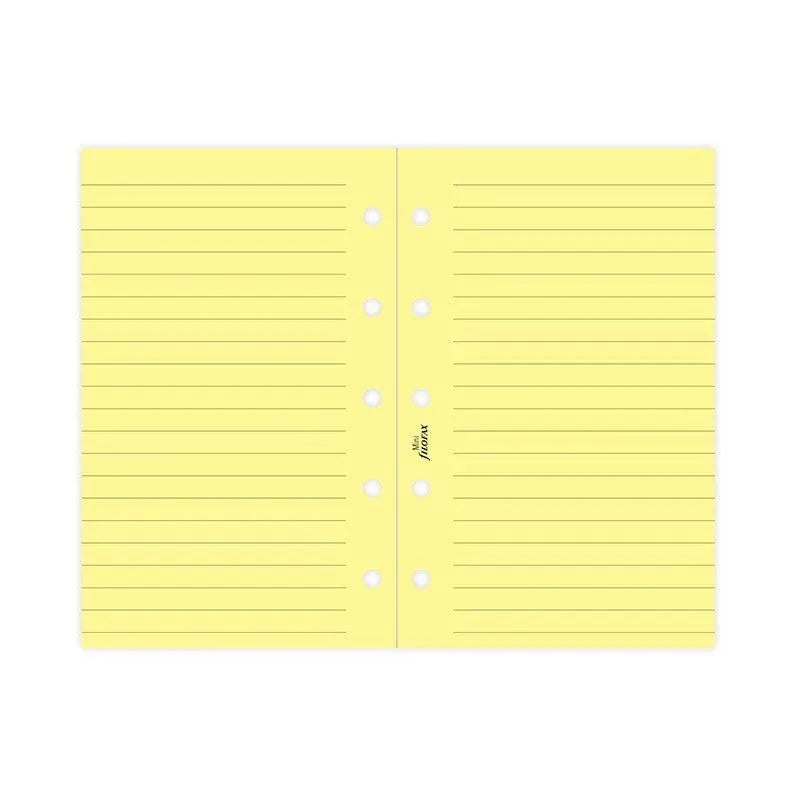 FFX Recharge Mini Feuilles Lignées Jaunes-Recharge-Filofax-Papeterie du Dôme