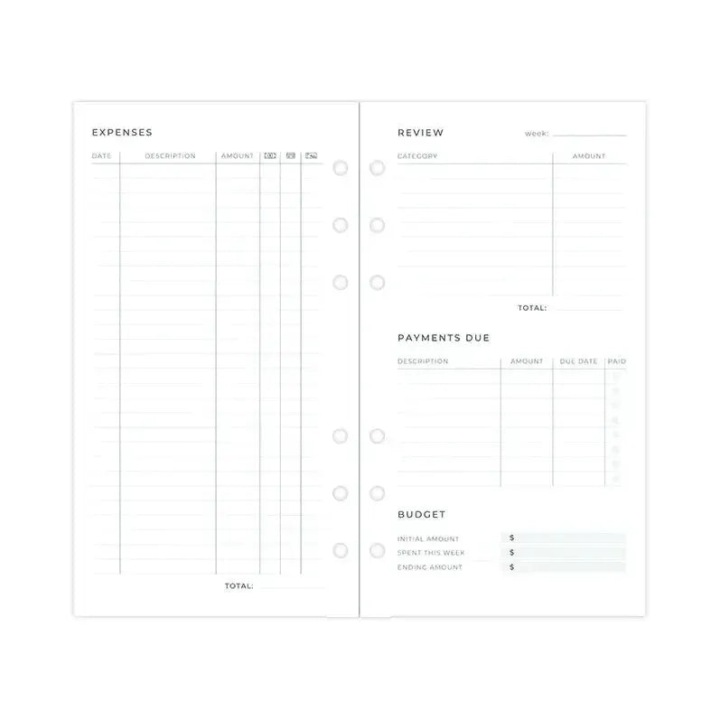FFX Recharge Personal Depenses Minimal-Recharge-Filofax-Papeterie du Dôme