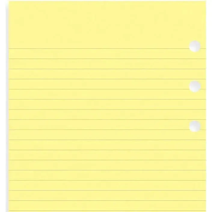 FFX Recharge Personal Feuilles Lignées-Recharge-Filofax-Jaune-Papeterie du Dôme