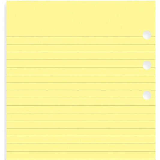 FFX Recharge Personal Feuilles Lignées-Recharge-Filofax-Jaune-Papeterie du Dôme