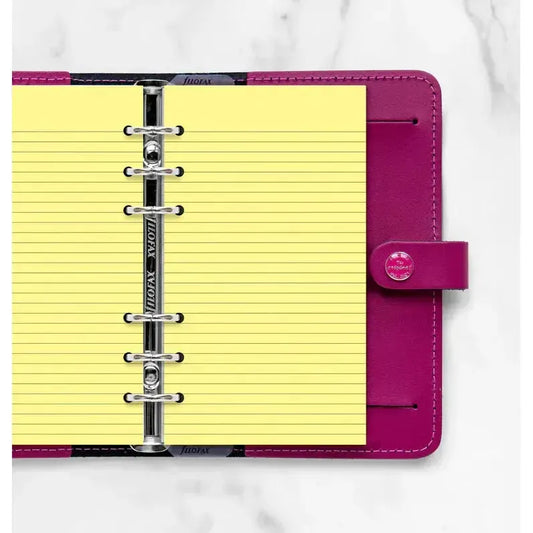 FFX Recharge Personal Feuilles Lignées Jaunes x100-Recharge-Filofax-Papeterie du Dôme