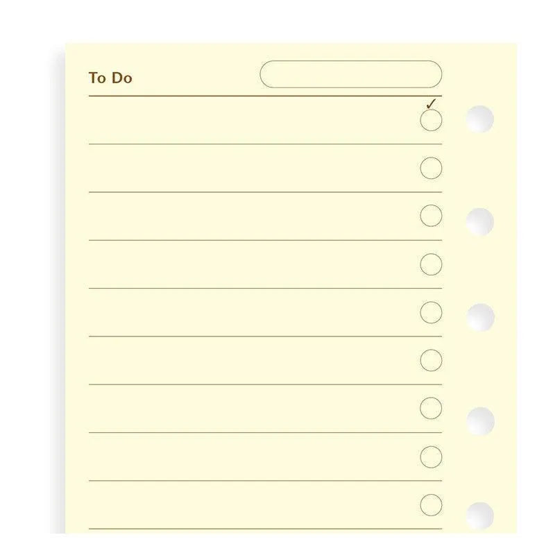 FFX Recharge Pocket Cream To Do-Autres Recharges Agenda-Filofax-Papeterie du Dôme