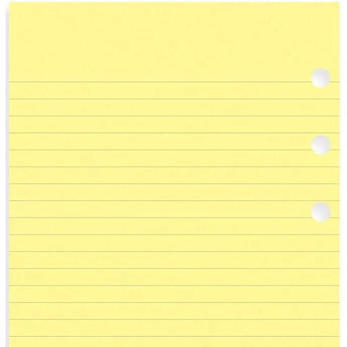 FFX Recharge Pocket Feuilles Lignées-Autres Recharges Agenda-Filofax-Jaunes-Papeterie du Dôme