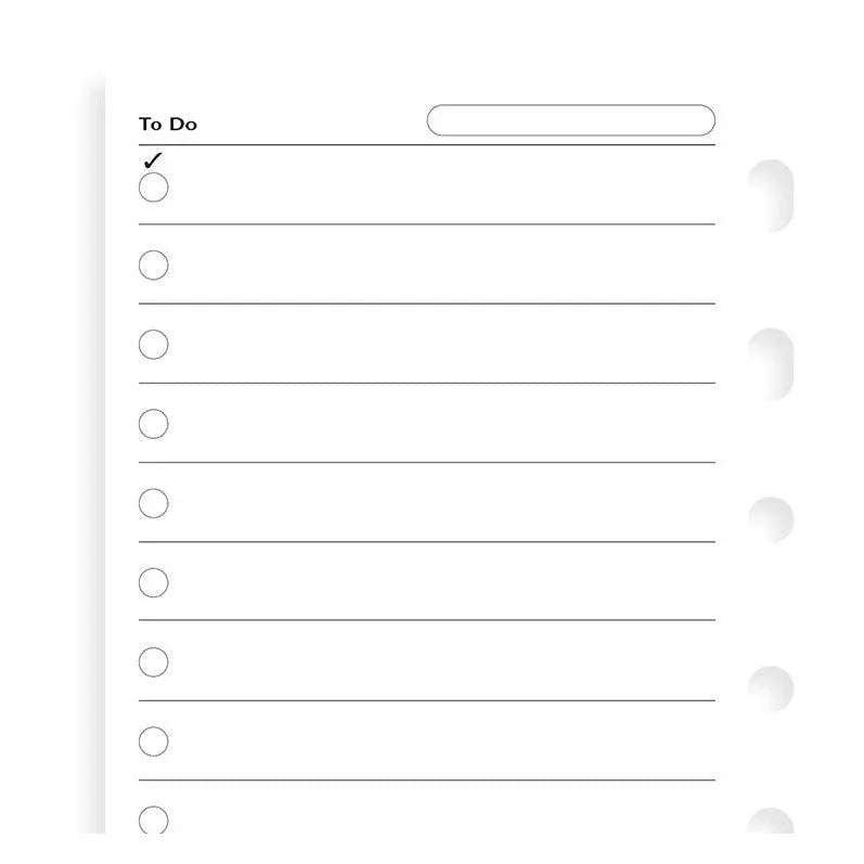 FFX Recharge Pocket To Do-Autres Recharges Agenda-Filofax-Papeterie du Dôme