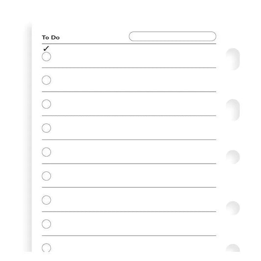 FFX Recharge Pocket To Do-Autres Recharges Agenda-Filofax-Papeterie du Dôme