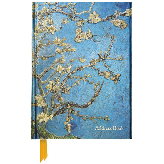 FLT Carnet d'adresse A5-Carnet d'adresse-Flame Tree Publishing-Van Gogh, Almond Blossom-Papeterie du Dôme