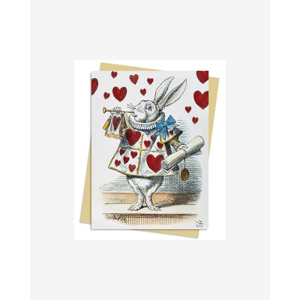 FLT Carte Double avec Enveloppe-Carterie-Flame Tree Publishing-Alice in Wonderland: White Rabbit-Papeterie du Dôme