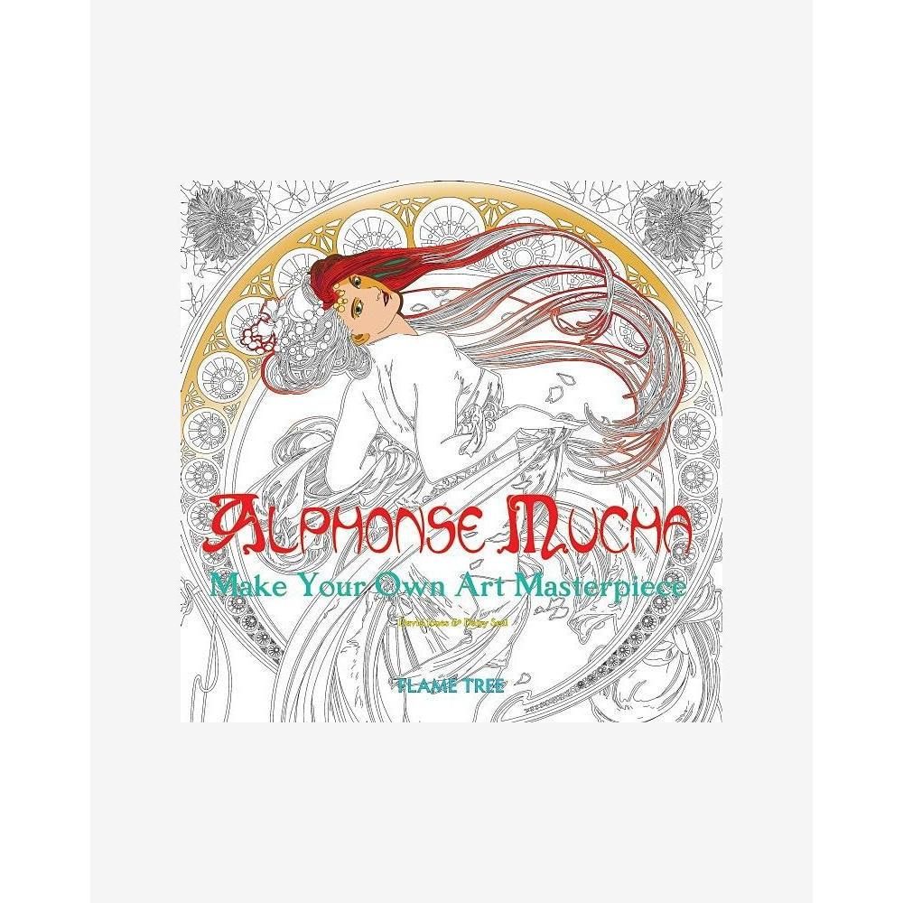 FLT Livre de Coloriage-Coloriage-Flame Tree Publishing-Alphonse Mucha-Papeterie du Dôme