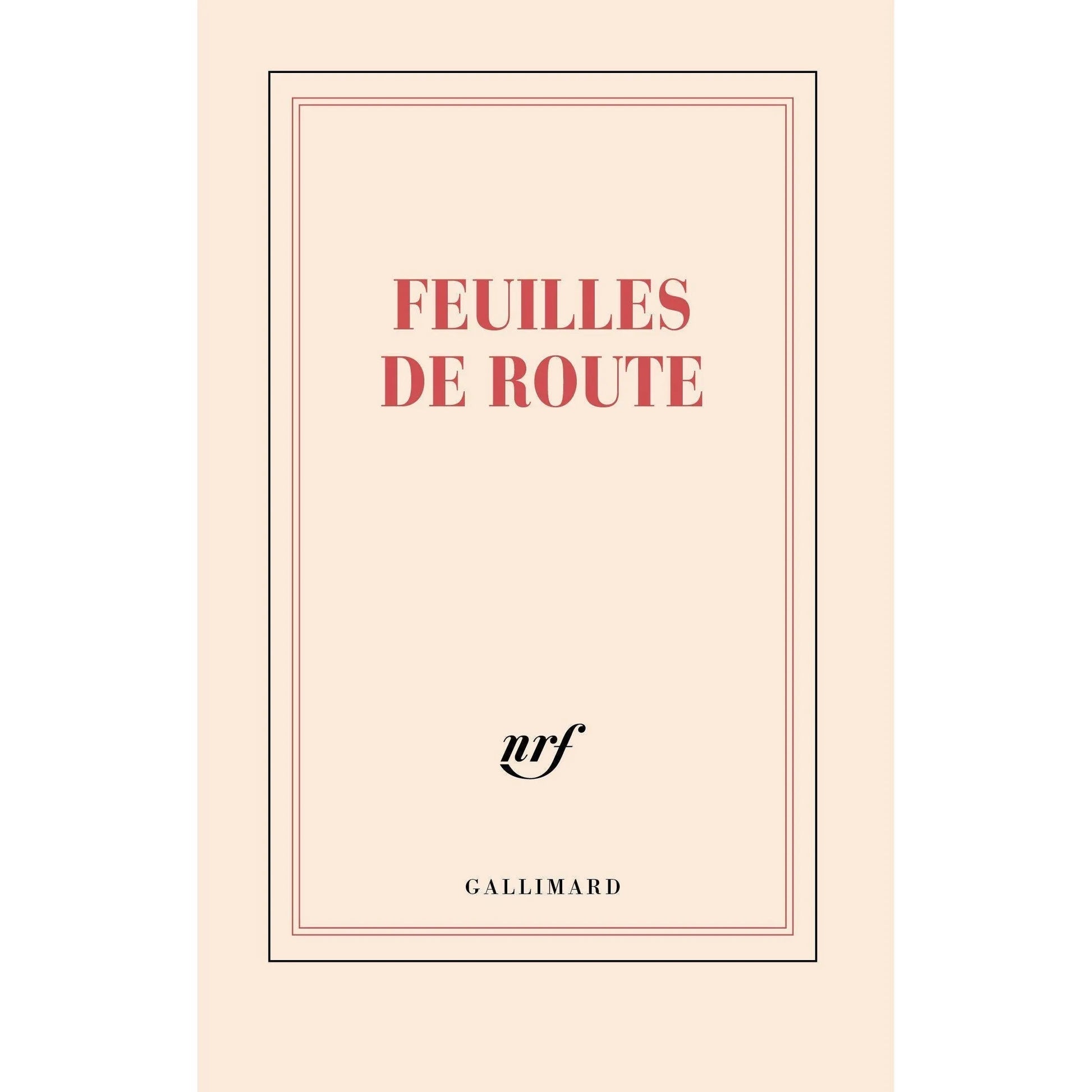 GLMR Carnet "Feuilles de Route" Ligné-Carnet-Gallimard-Papeterie du Dôme