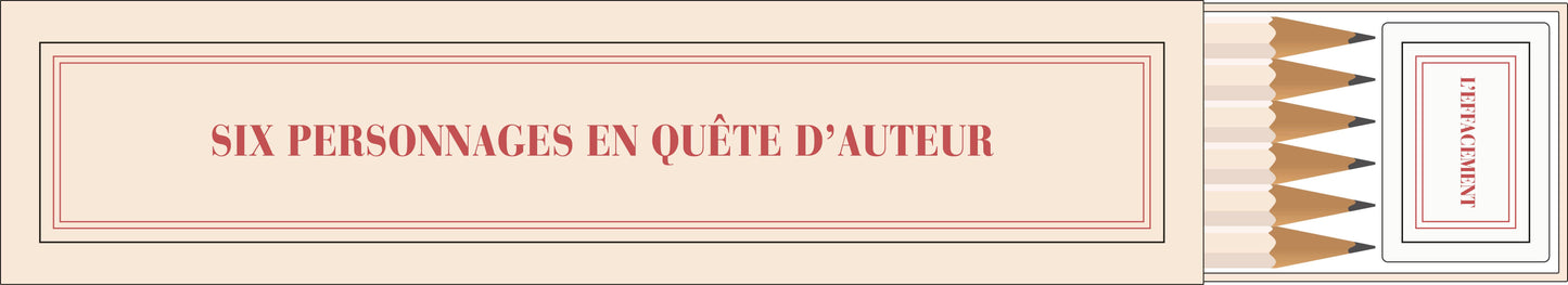 GLMR Étui 6 Crayons et Gomme "six personnages en quête d'auteur"-Boîte à Crayons-Gallimard-Papeterie du Dôme